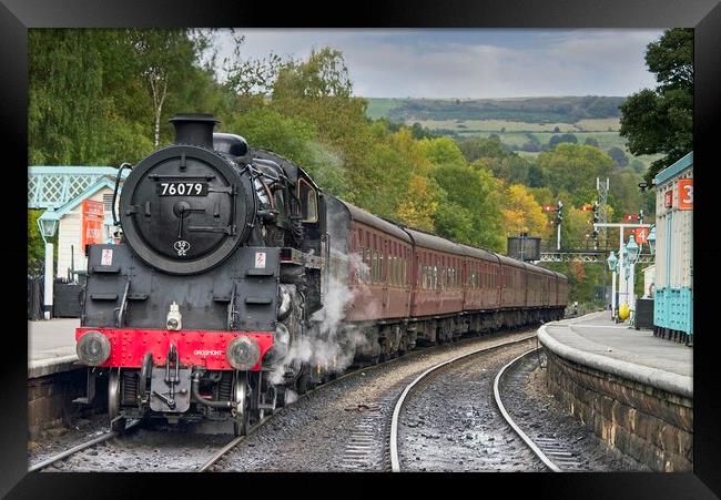 Steam Train at Grosmont Framed Print by Martyn Arnold