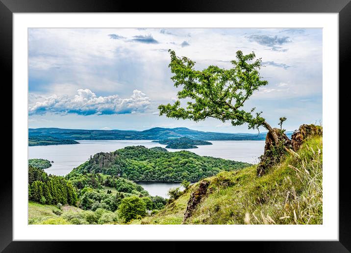 Conic Hill View Framed Mounted Print by Valerie Paterson