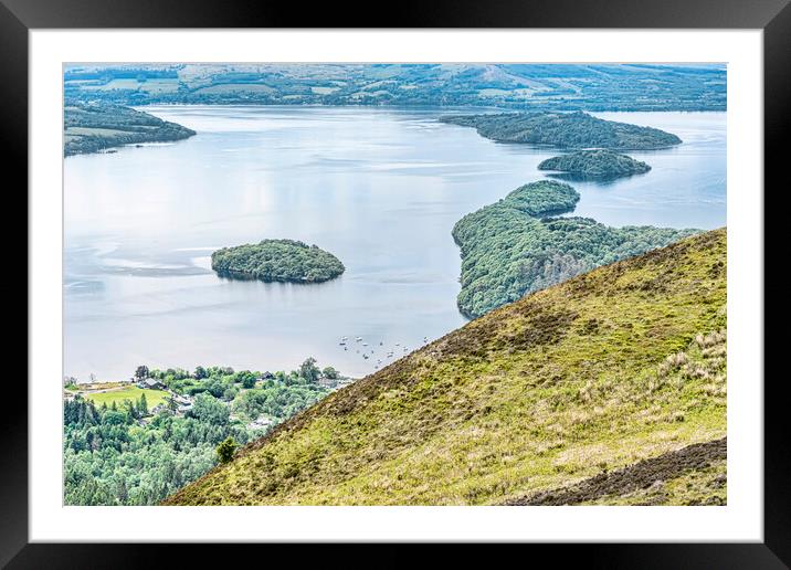 Islands on Loch Lomond Framed Mounted Print by Valerie Paterson