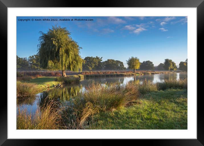 Leg of mutton pond Bushy Park Framed Mounted Print by Kevin White