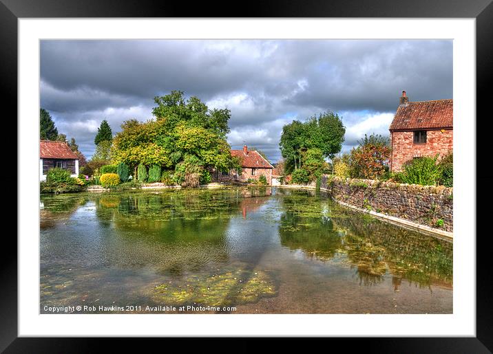 View across the pond Framed Mounted Print by Rob Hawkins