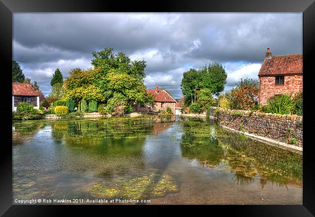 View across the pond Framed Print by Rob Hawkins