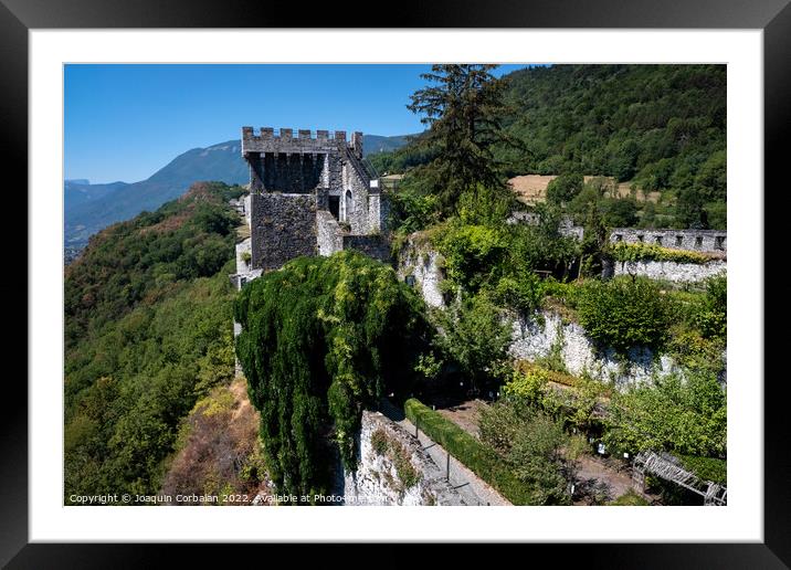 Miolans Fortres, near Albertville, French medieval castle. Framed Mounted Print by Joaquin Corbalan