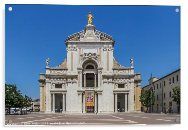 Basilica Santa Maria degli Angeli. Assisi, Acrylic by Kevin Hellon