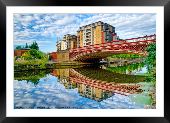 Leeds Crown Point Bridge Framed Mounted Print by Alison Chambers