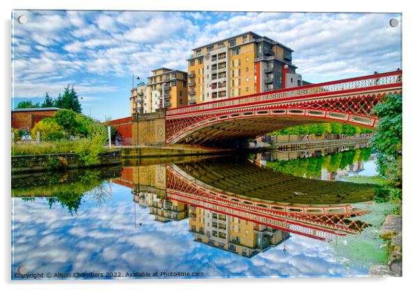 Leeds Crown Point Bridge Acrylic by Alison Chambers