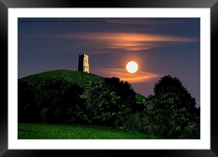 Glastonbury Tor Framed Mounted Print by Alison Chambers