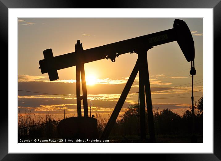 Sunrise Oil Well Framed Mounted Print by Pepper Patton