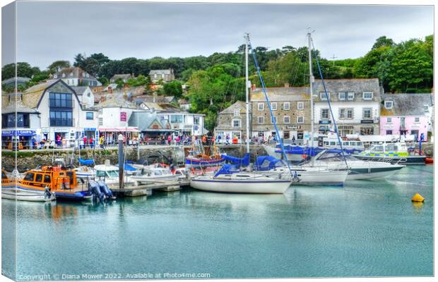 Padstow Harbour Canvas Print by Diana Mower