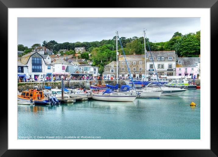 Padstow Harbour Framed Mounted Print by Diana Mower
