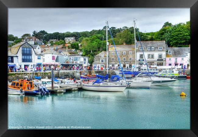 Padstow Harbour Framed Print by Diana Mower
