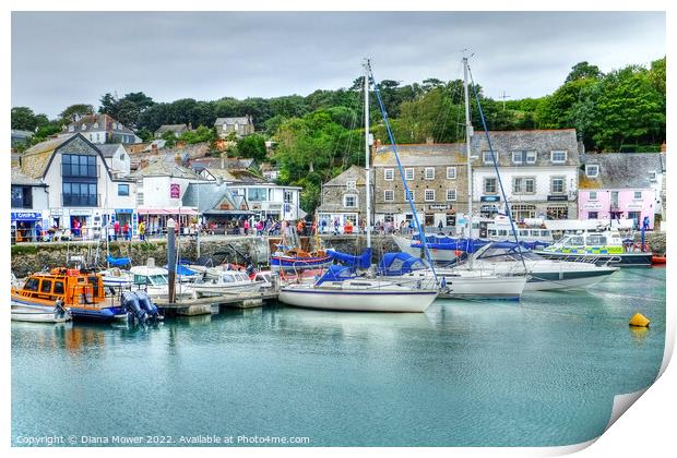 Padstow Harbour Print by Diana Mower