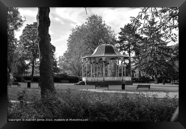 Band stand Framed Print by malcolm james