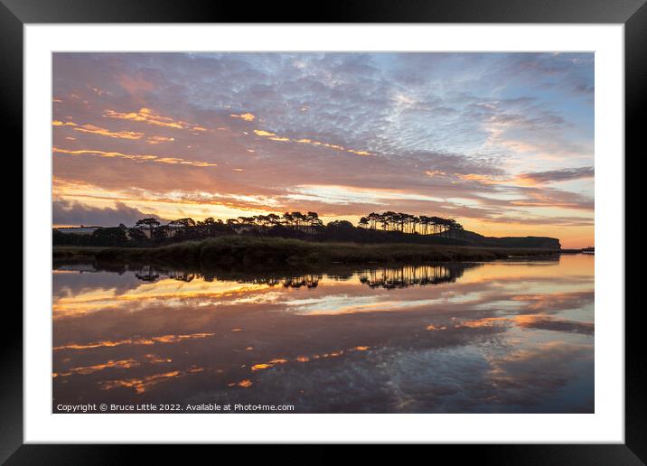 Dramatic sunrise at Budleigh Salterton Framed Mounted Print by Bruce Little