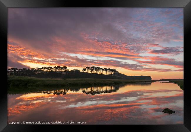 Pre-Dawn Reds at Budleigh Salterton Framed Print by Bruce Little