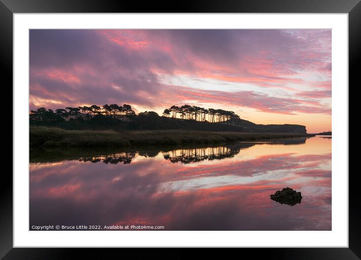 Pre-Dawn Pinks at Budleigh Salterton Framed Mounted Print by Bruce Little