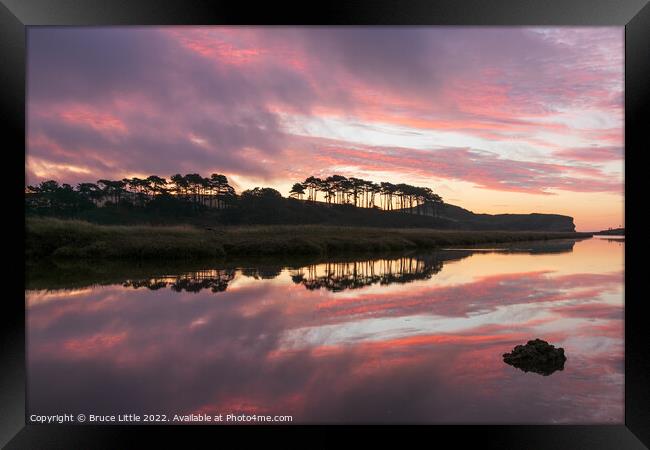 Pre-Dawn Pinks at Budleigh Salterton Framed Print by Bruce Little