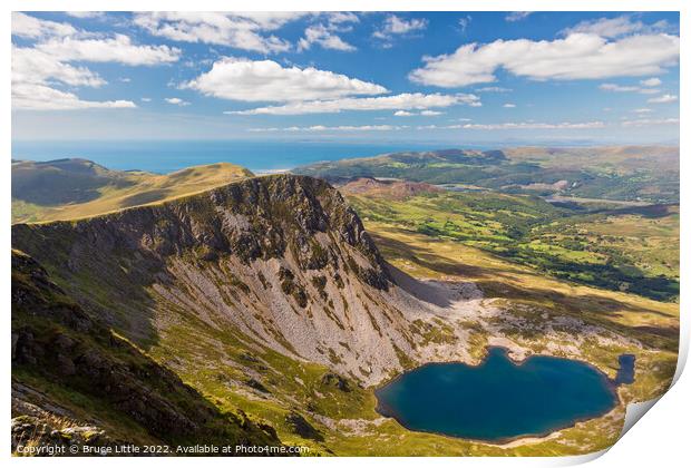 View from Cadair Idris Print by Bruce Little