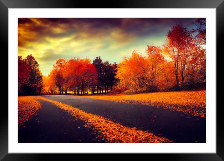 Natures Road to Autumn Framed Mounted Print by Adam Kelly