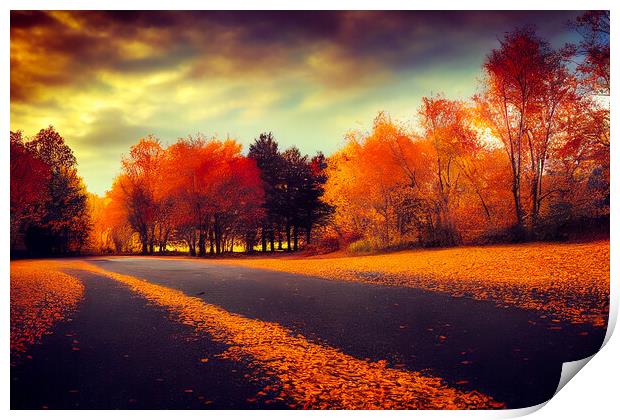 Natures Road to Autumn Print by Adam Kelly
