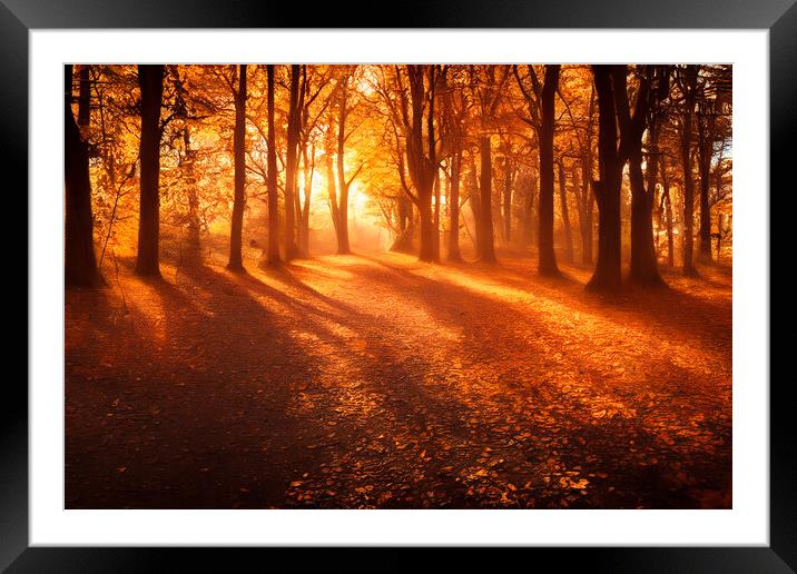 The Intense Orange of Autumn Framed Mounted Print by Adam Kelly
