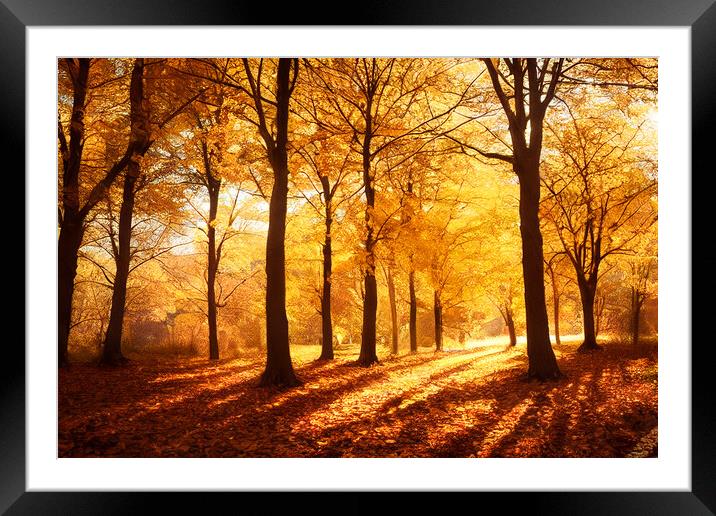 Autumn Sunset Framed Mounted Print by Adam Kelly