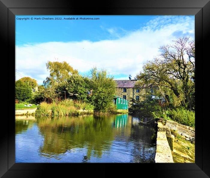 A Serene Autumn Day at Caudwells Mill Framed Print by Mark Chesters
