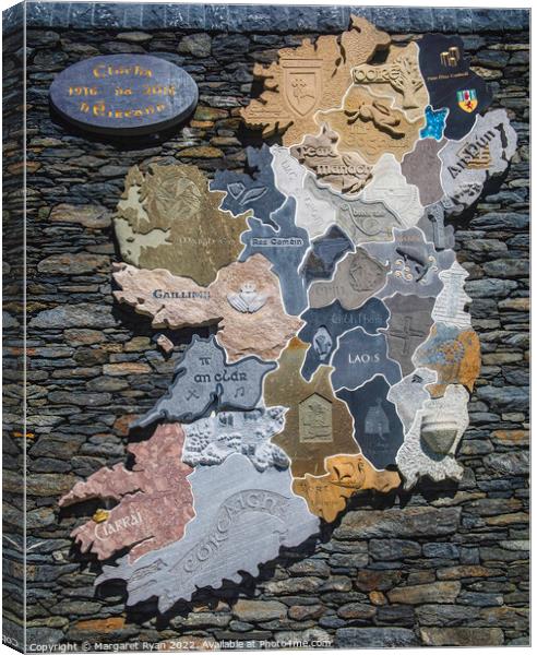 Donegal, Stones of Ireland Map Canvas Print by Margaret Ryan