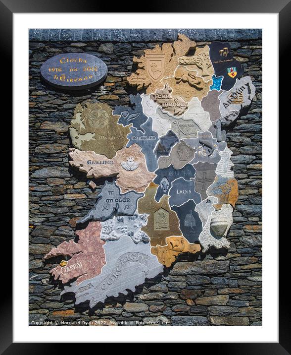 Donegal, Stones of Ireland Map Framed Mounted Print by Margaret Ryan