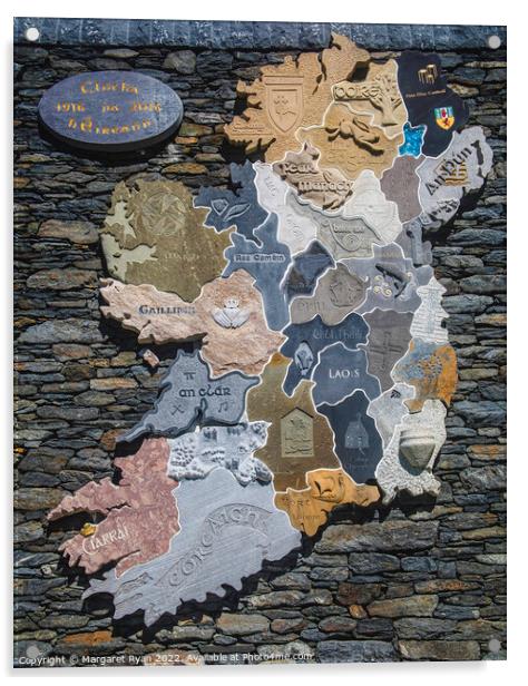 Donegal, Stones of Ireland Map Acrylic by Margaret Ryan