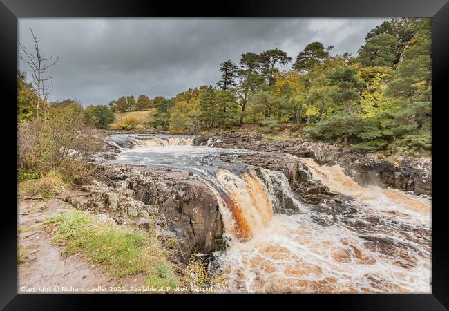Autumn Brighness at Low Force Waterfall, Teesdale Framed Print by Richard Laidler