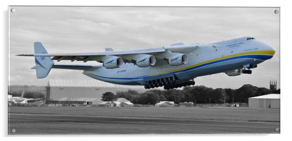 Antonov 225 Mriya (selective colour) Acrylic by Allan Durward Photography