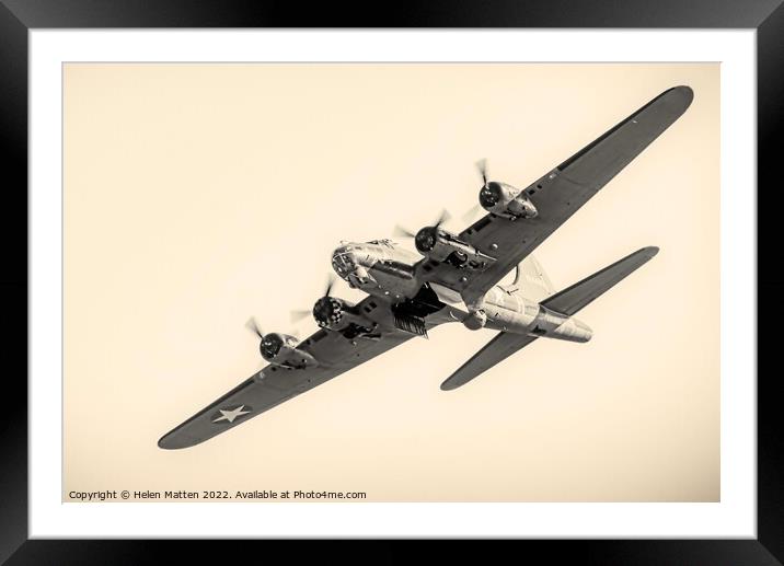Majestic Boeing B17G Flying Fortress Framed Mounted Print by Helkoryo Photography