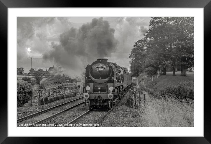 35018 in the Yorkshire Dales Framed Mounted Print by Richard Perks