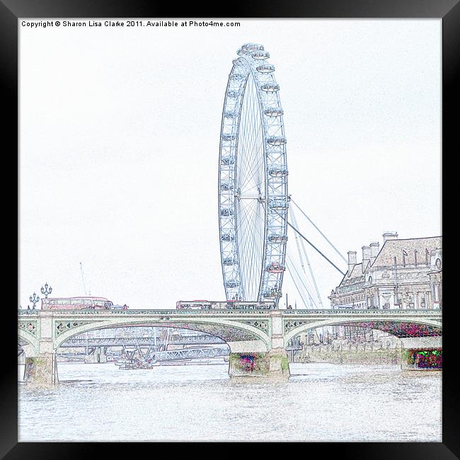 London Eye Framed Print by Sharon Lisa Clarke