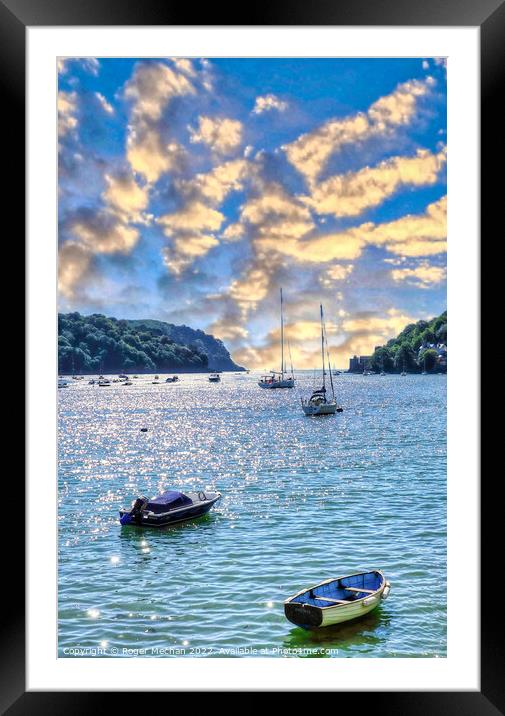 The Serenity of River Dart Framed Mounted Print by Roger Mechan