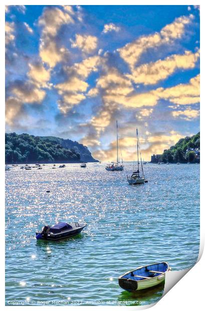 The Serenity of River Dart Print by Roger Mechan