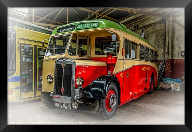 A Timeless Classic Bus Framed Print by Rodney Hutchinson