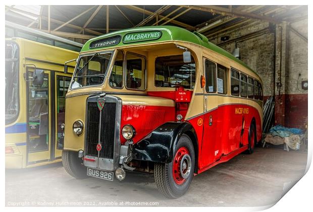 A Timeless Classic Bus Print by Rodney Hutchinson