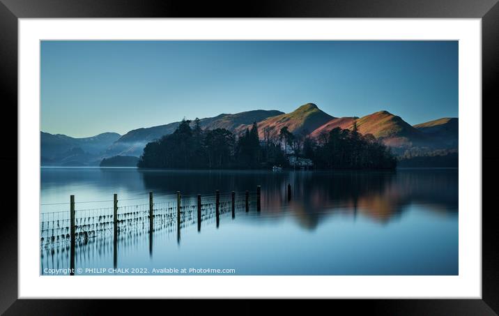 Derwent water in the lake district 818 Framed Mounted Print by PHILIP CHALK