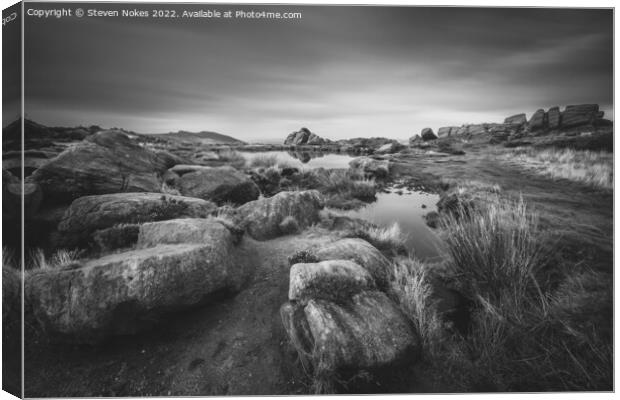 Tranquil Beauty at Doxey Pool Canvas Print by Steven Nokes