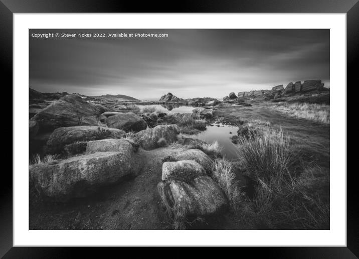Tranquil Beauty at Doxey Pool Framed Mounted Print by Steven Nokes