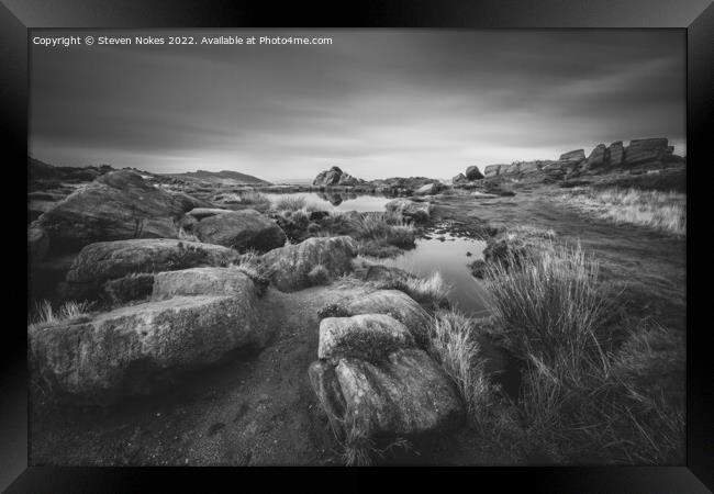 Tranquil Beauty at Doxey Pool Framed Print by Steven Nokes