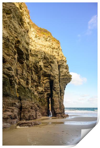Elephant Rock at Bossiney Haven, Cornwall Print by Tracey Turner