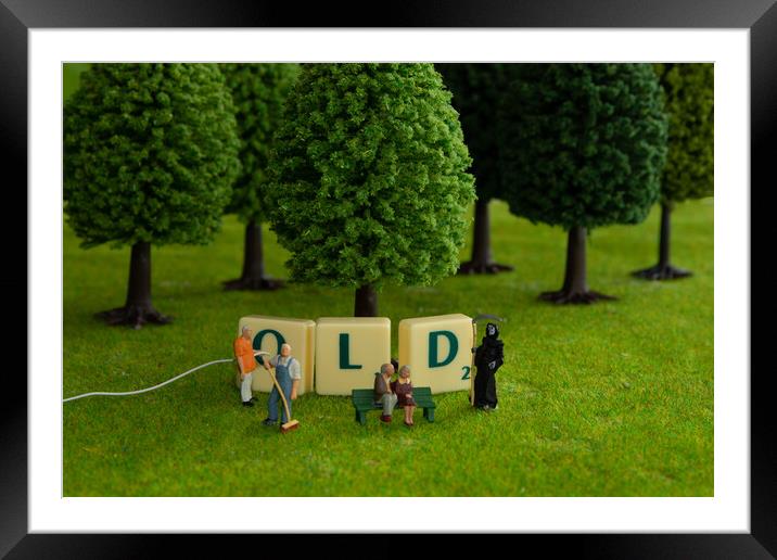 Smallvilles Playful Take on Ageing Framed Mounted Print by Steve Purnell