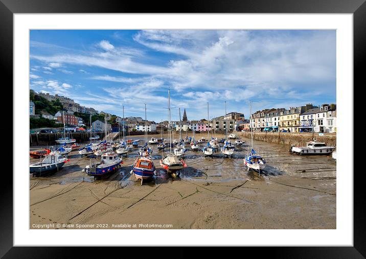 Low tide at Ilfracombe Harbour in North Devon Framed Mounted Print by Rosie Spooner