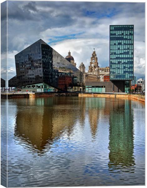 Canning Dock Reflections Canvas Print by Darren Galpin