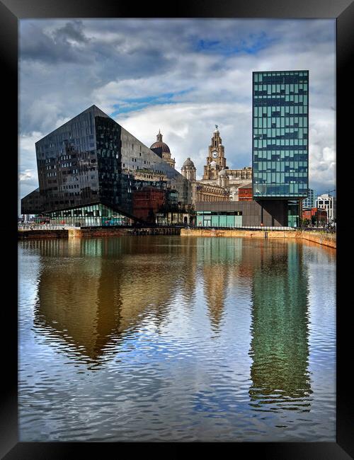 Canning Dock Reflections Framed Print by Darren Galpin