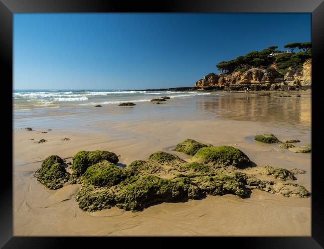 Praia Dos Olhos D`Aqua in Portugal Framed Print by Tony Twyman