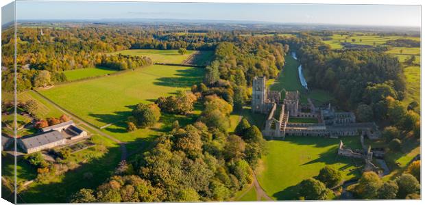 Fountains Abbey Canvas Print by Apollo Aerial Photography